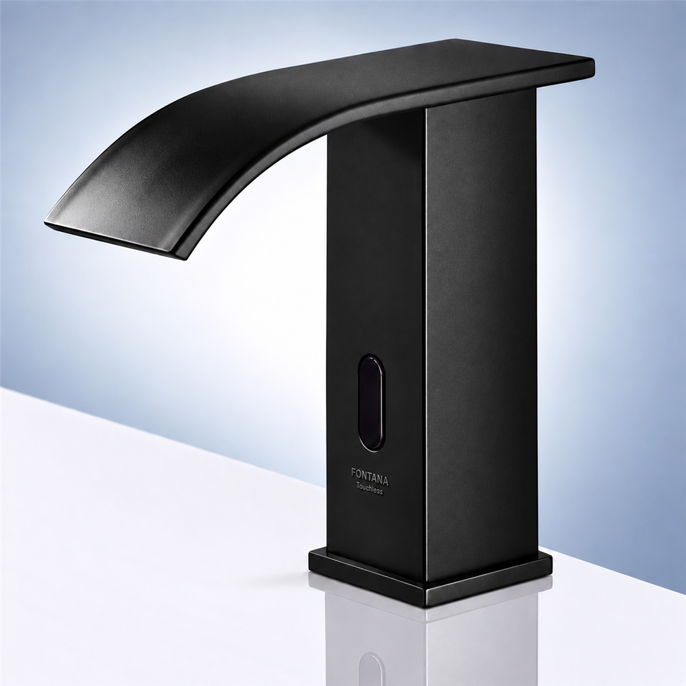Fontana Matte Black Automatic Sensor Bathroom Faucet