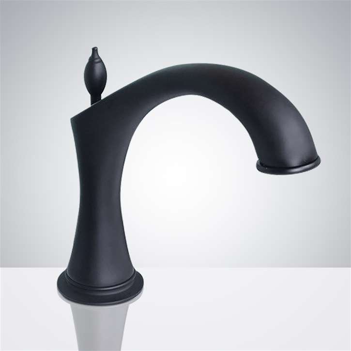 Fontana Matte Black Widespread Automatic Sensor Bathroom Faucet