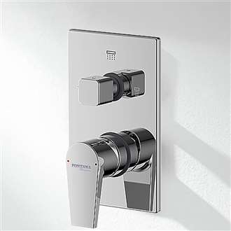 USA Supplier Fontana Stylish Chrome Plated Stainless Steel 3 Way Shower Mixer Valve