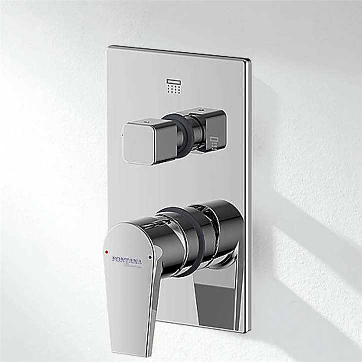 Now - Durable and Stylish Chrome Finish Shower Mixer 2 Way Wall Mounted