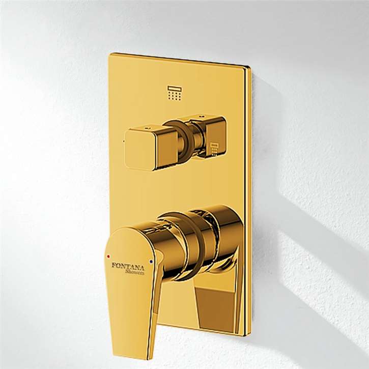 Luxury Showering with the Fontana Gold Finish Wall Mounted 3 Way Shower ...