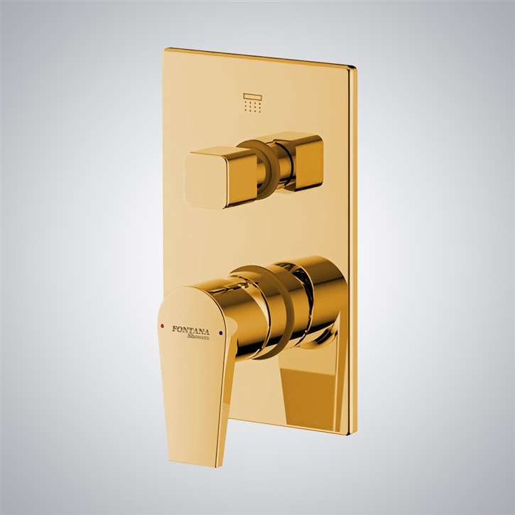 Luxury Showering with the Fontana Gold Finish Wall Mounted 3 Way Shower ...