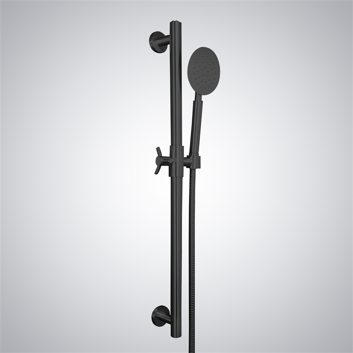 Fontana Matte Black Adjustable Hand Shower Sliding Bar