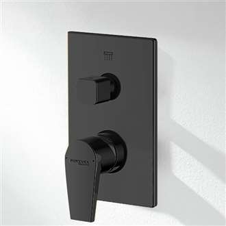 Shower Controls Revit Families Wall Mounted 3 Way Shower Mixer Valve In Matte Black
