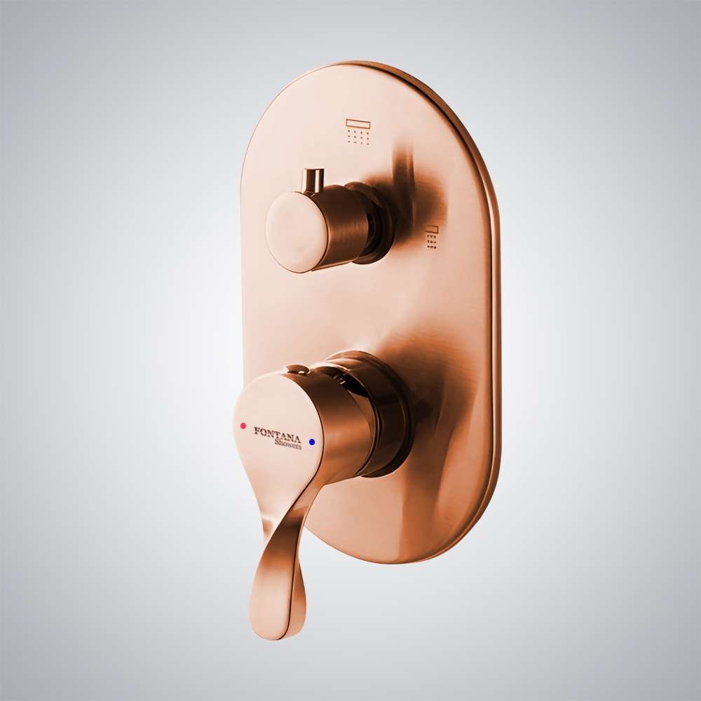 Fontana Besancon Rose Gold Wall Mounted Shower