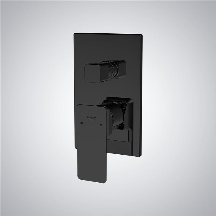 Fontana Matte Black  Hot and Cold 3 Way Shower Mixer Wall Mounted