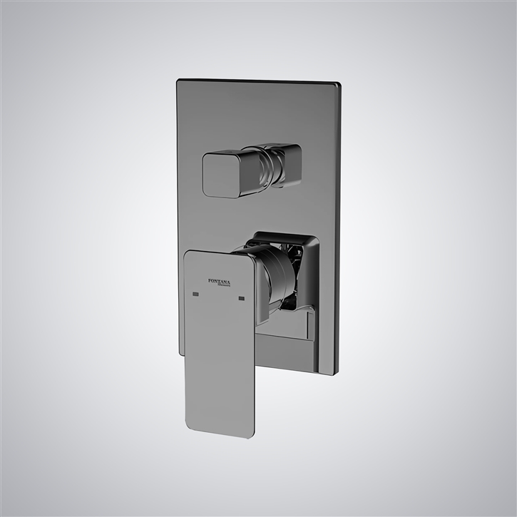 Fontana Gun Metal Gray Hot and Cold 3-Way Shower Mixer Wall Mounted