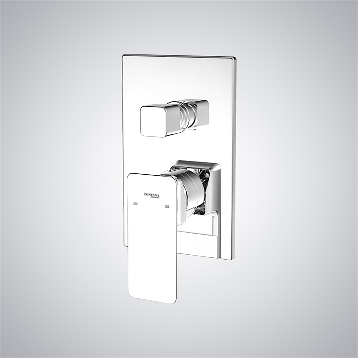 Fontana Matte White Hot and Cold 3-Way Shower Mixer Wall Mounted