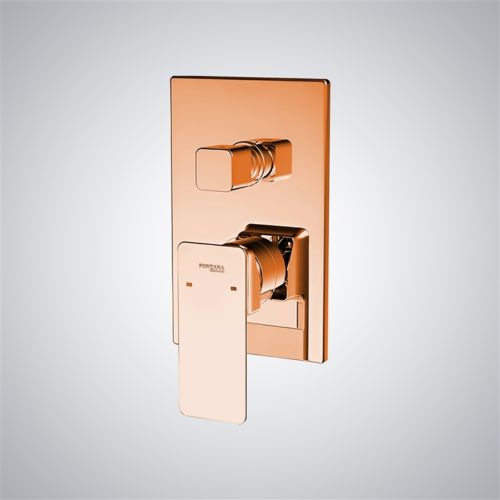 Fontana Rose Gold Hot and Cold 3-Way Shower Mixer Wall Mounted