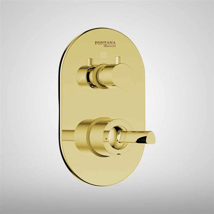 Stylish and Modern: Fontana Round Shape Brushed Gold Wall Mounted Hot ...