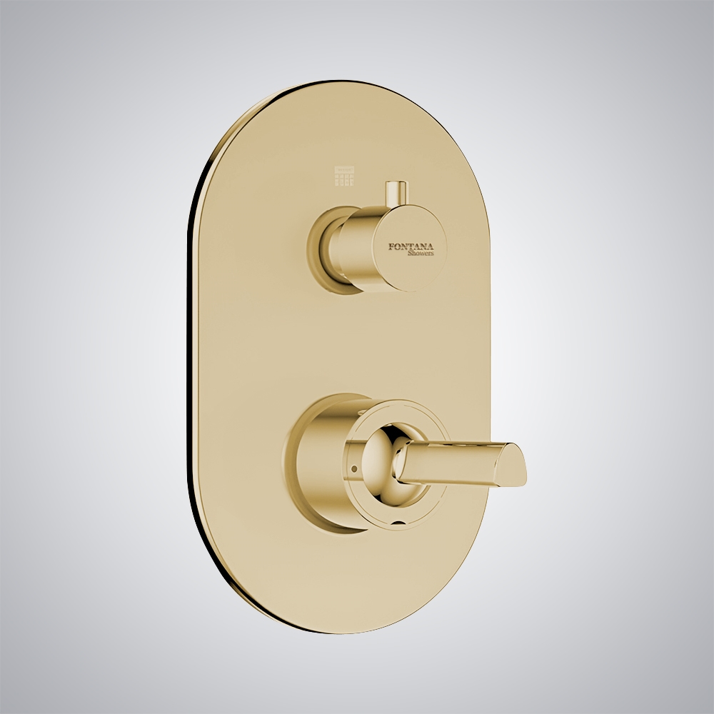 Stylish and Modern: Fontana Round Shape Brushed Gold Wall Mounted Hot ...