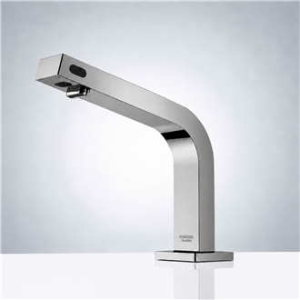 Fontana Chrome Deck Mounted Touchless Sensor Faucet With Automatic Soap Dispenser