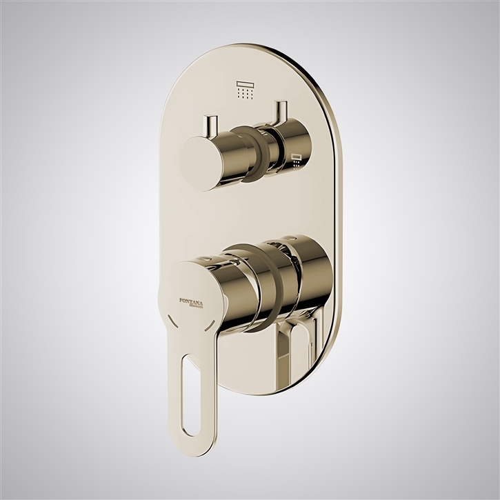 Fontana Round Shape Thermostatic Shower Mixer In Champagne