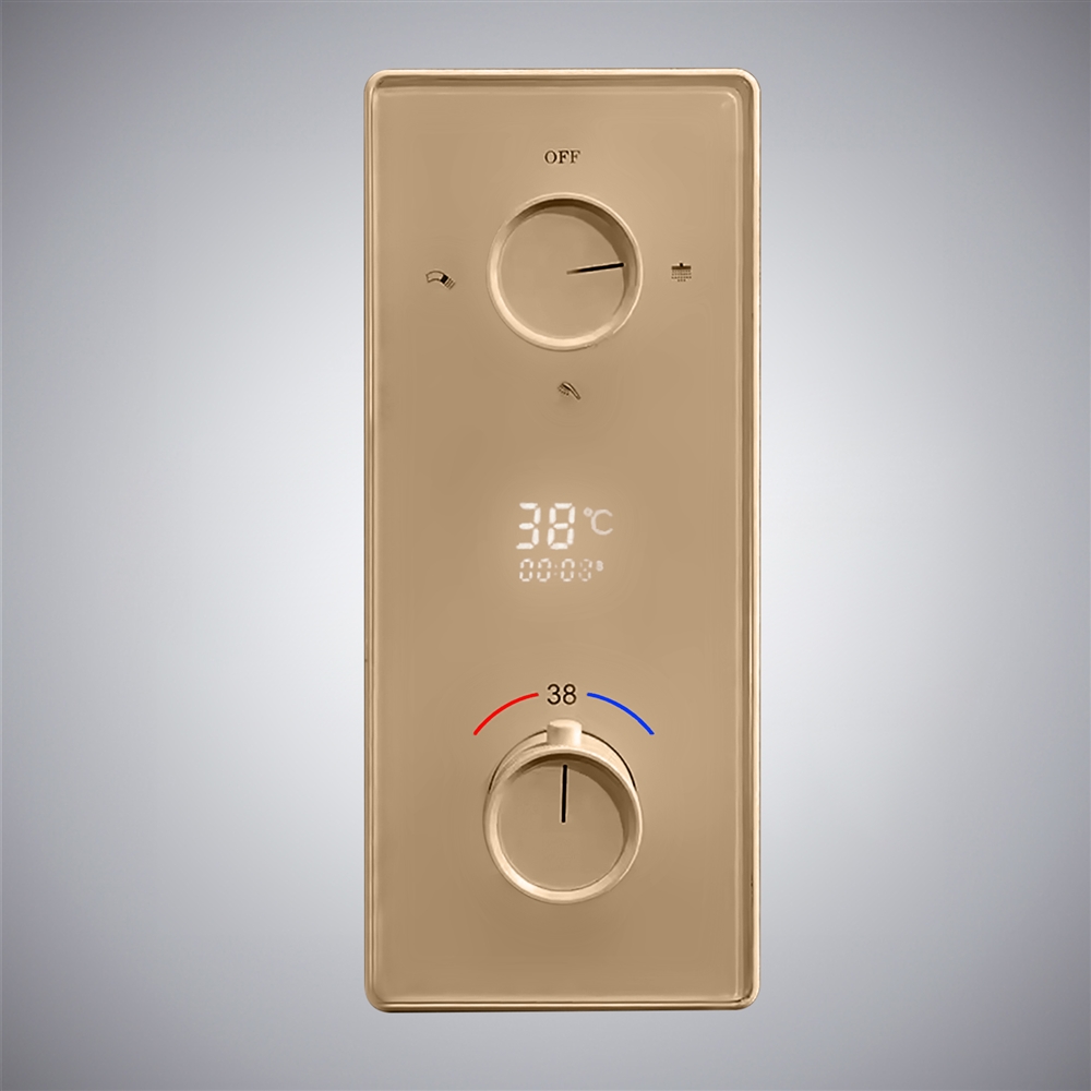 Fontana Champagne Waterproof Thermostatic Mixing Valve