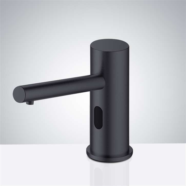 Fontana Matte Black Commercial Grade Restroom Deck Mounted Touchless Commercial Soap Dispenser