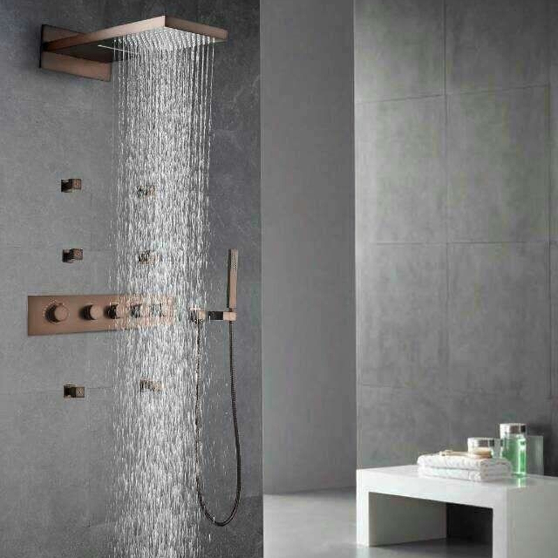 Fontana Lyon bronze rainfall shower set installation resources
