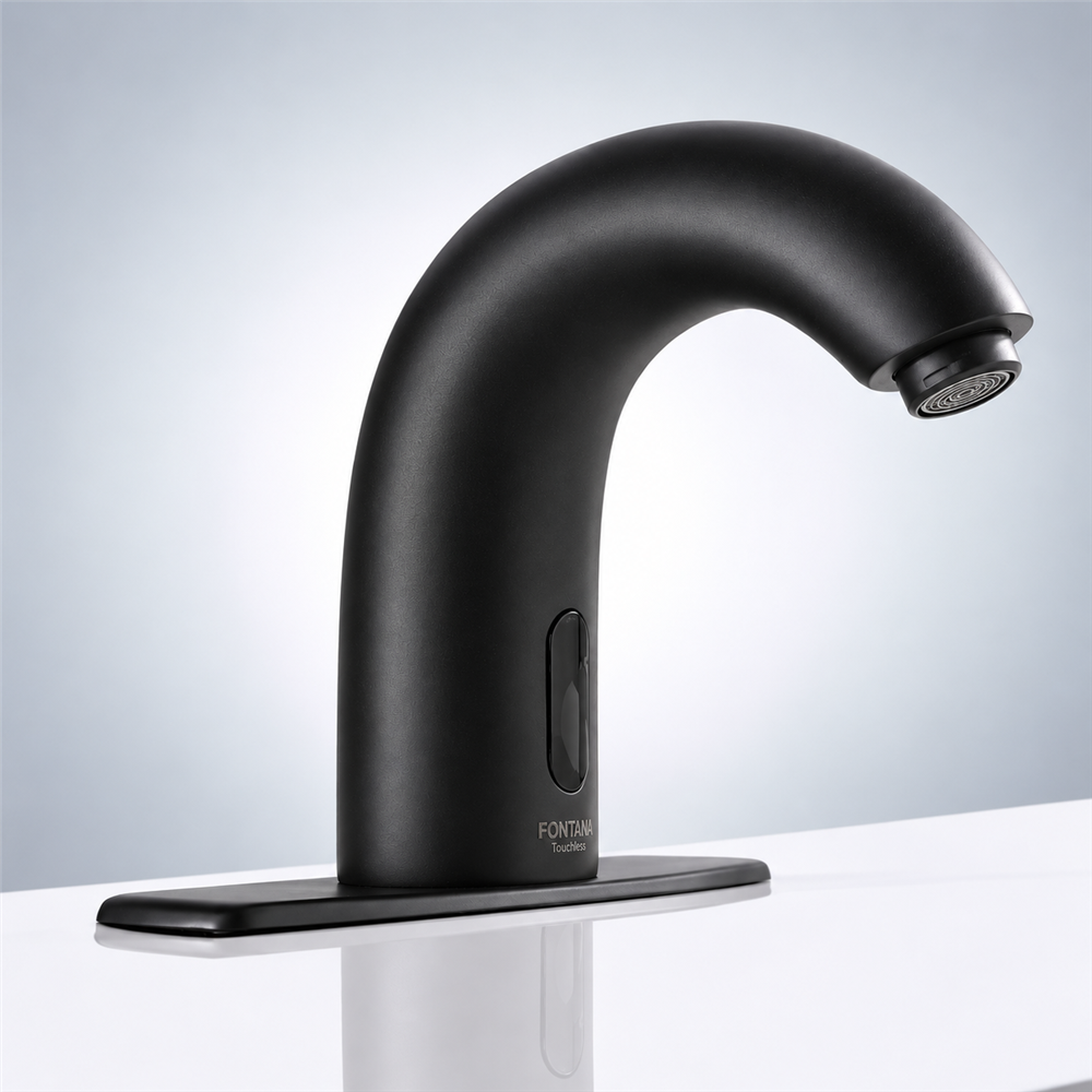 Fontana Dijon High Quality Commercial Automatic Matte Black Bathroom Faucet