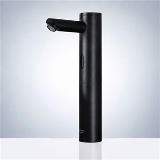 Fontana Tall Matte Black Contemporary Commercial Deck Mount Sensor Faucet