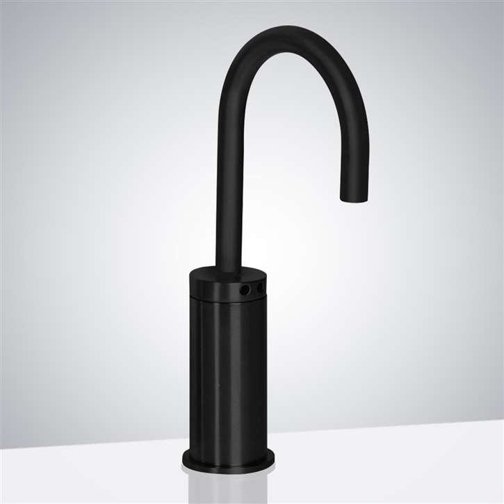 Fontana Verona matte black automatic commercial faucet