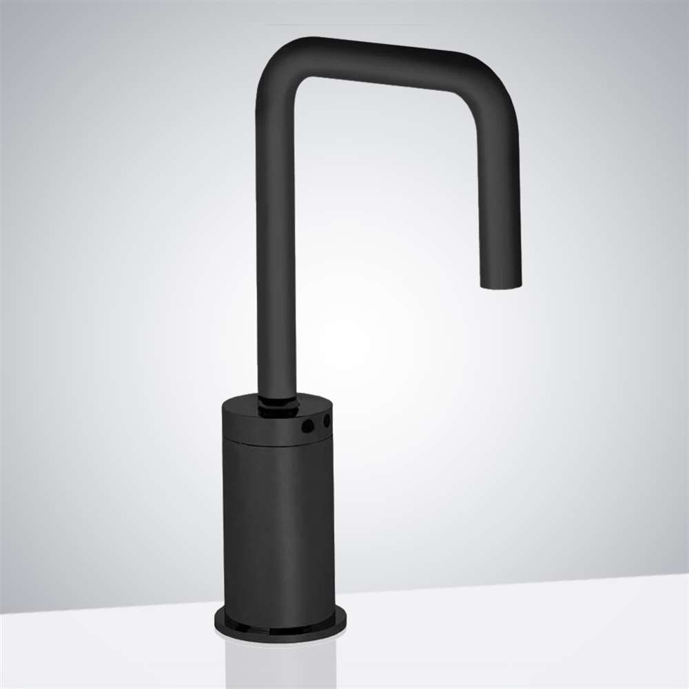 Fontana Touchless Commercial U-Shaped Matte Black Faucet