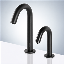 Fontana Marsala Touchless Commercial Motion Sensor Faucet and Automatic Deck Mount Soap Dispenser
