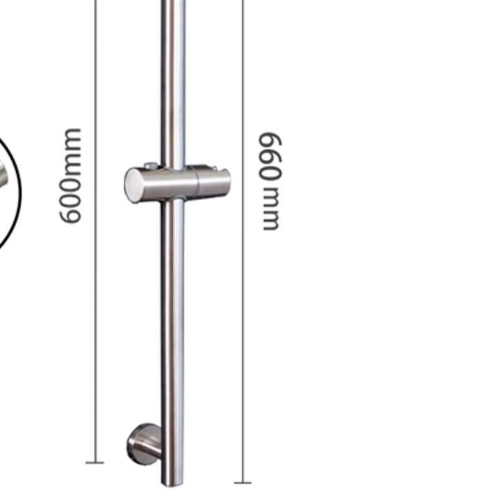Fontana Chrome Finish Handheld Shower Head Holder with Height Adjustment