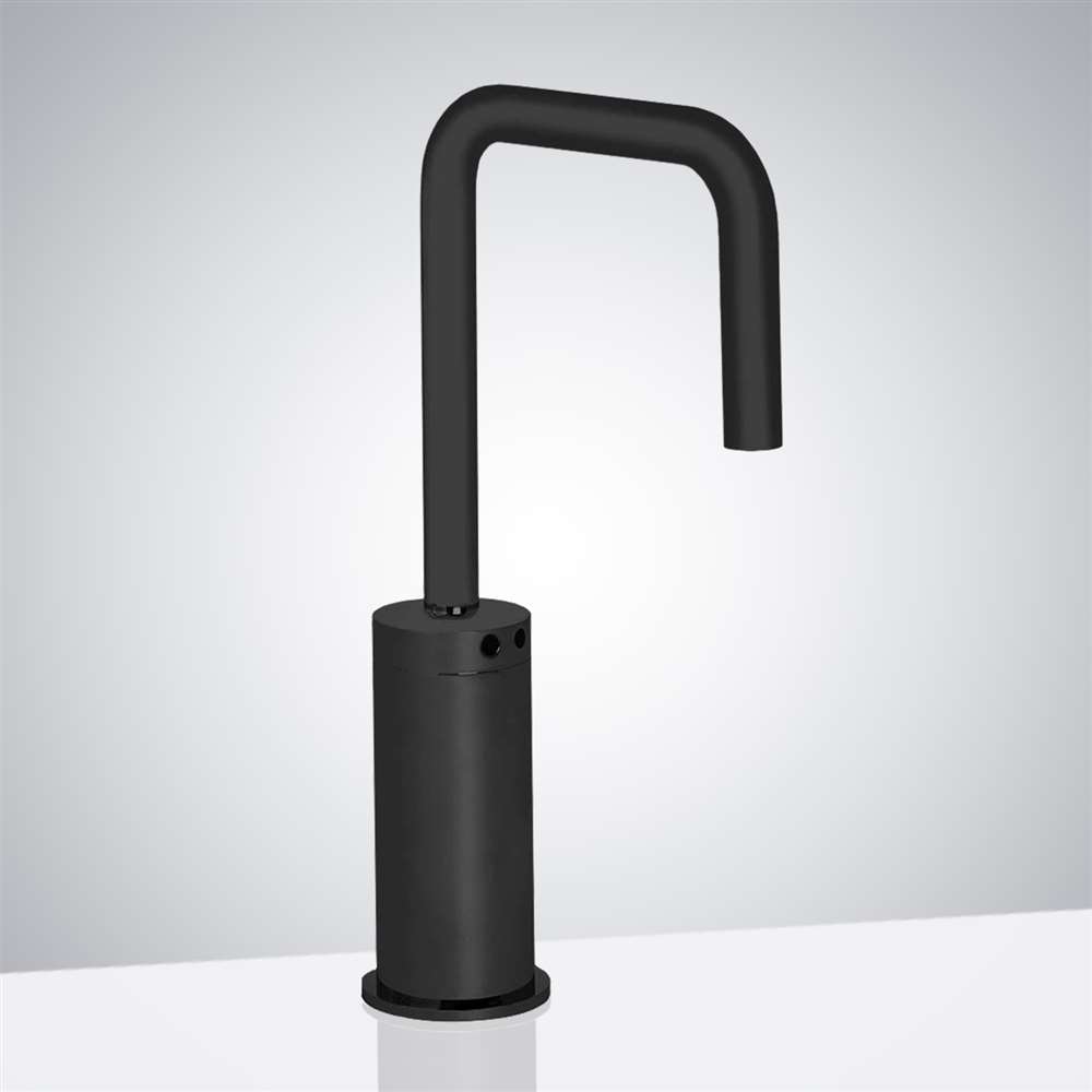 Fontana Bavaria Matte Black Inverted U Commercial Sensor Faucet