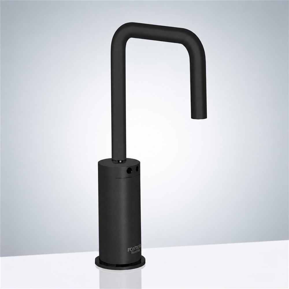 Fontana Bavaria Matte Black Inverted-U Automatic Commercial Sensor Faucet
