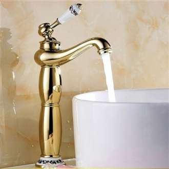 Tivoli Deck Mount Gold Finish Vessel Hansgrohe Sink Faucet 