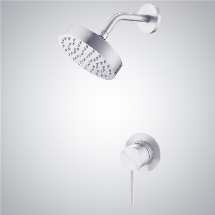 Fontana Dijon Chrome High-Pressure Brass Rainfall Shower Head Set