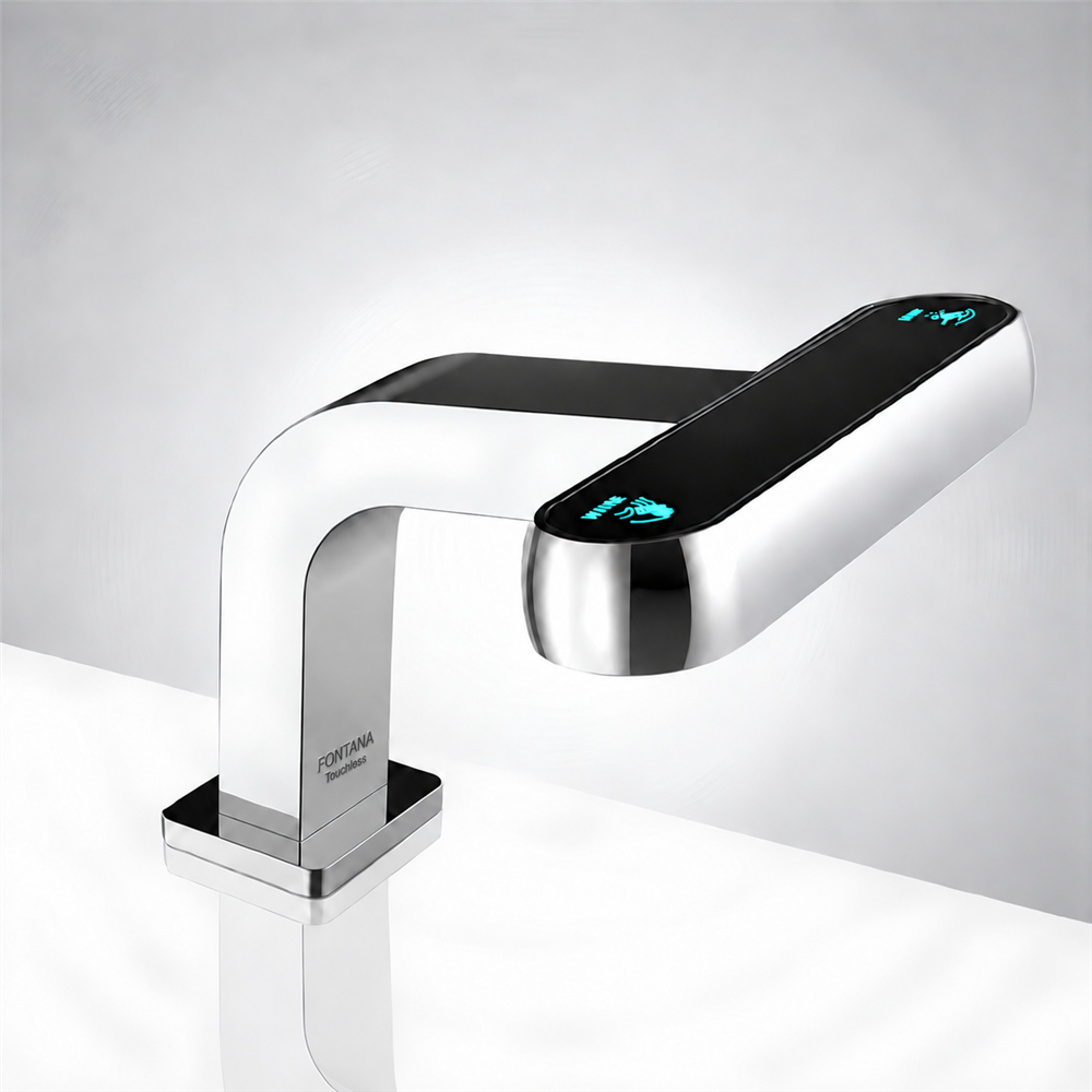 Fontana Chrome Hotel 2-In-1 Laser Sensor Brass Soap Dispenser And Faucet for Luxurious Bathroom