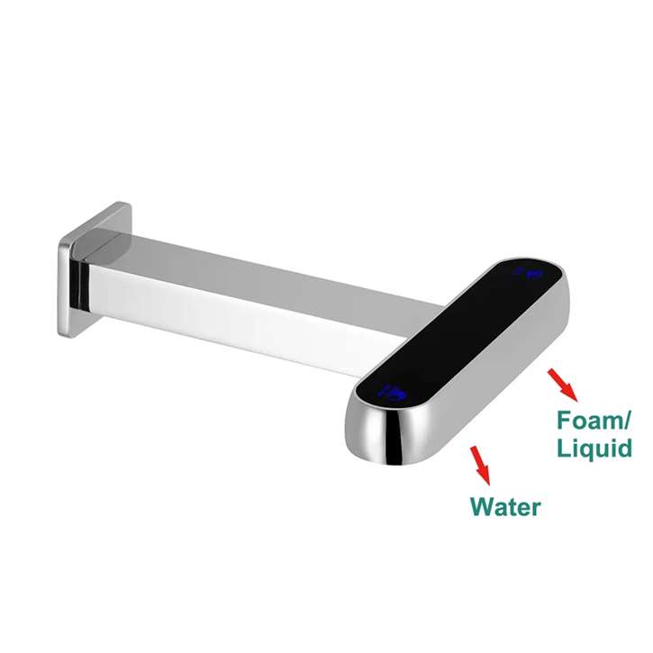 Fontana LED Display Wall Mounted Laser Touchless Sensor Faucet and Soap Dispenser