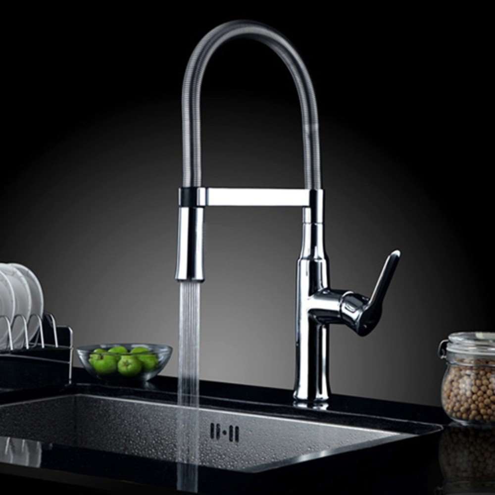 Narima Chrome Finish Kitchen Faucet with Pull-Down Sprayer