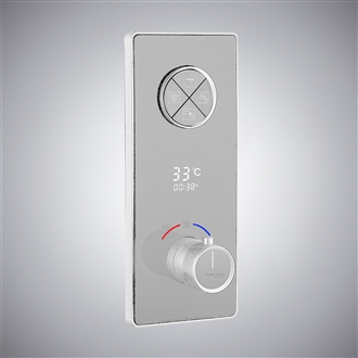 Fontana Chrome Thermostatic Mixer With Temperature Display