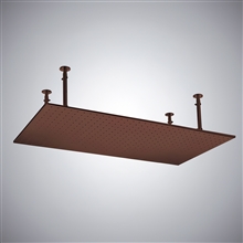 Val-de-Marne 20" x 40" Dark Oil Rubbed Bronze Square Ceiling Mount LED Rain Shower Head