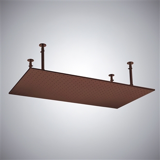 Val-de-Marne 20" x 40" Dark Oil Rubbed Bronze Square Ceiling Mount LED Rain Shower Head
