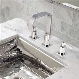 Kimberley Chrome Finish Bathroom Commercial Sink Faucet 