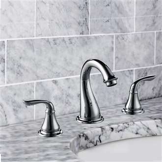 Surrey Dual Handle Chrome Bathroom Commercial Sink Faucet 