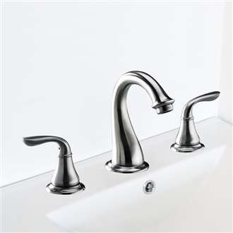 Surrey Dual Handle Brushed Nickel Bathroom Faucet Direct Sink Faucet 