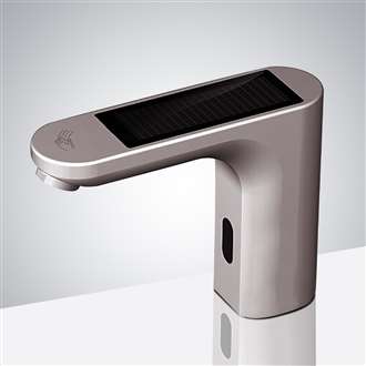 kohler sensor faucet Commercial Solar Thermostatic Automatic Brushed Nickel Sensor Faucet