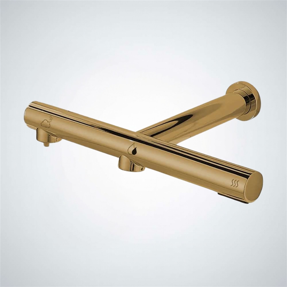 Fontana Electroplated Brass 3 In 1 Touchless Faucet With Soap Dispenser and Hand Dryer