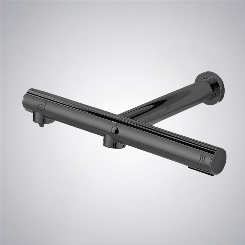 Fontana Matte Black Automatic Touchless Faucet With Soap Dispenser and Hand Dryer