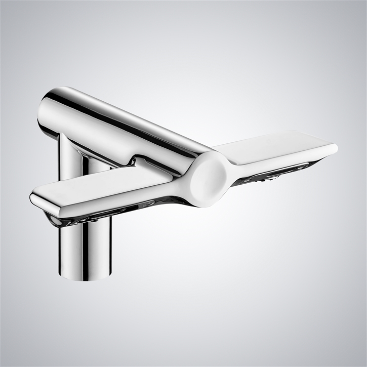 Fontana Ercolano Chrome Touchless Faucet With Soap Dispenser and Hand Dryer