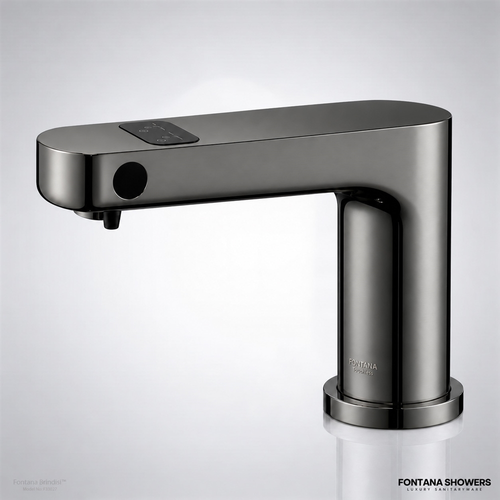 Fontana Brindisi Gray Luxury 2-In-1 Automatic Faucet and Soap Dispenser