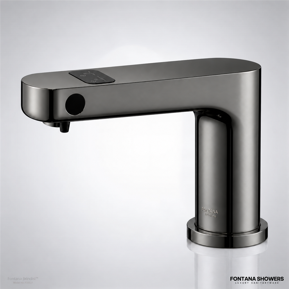 Fontana Brindisi Gray Luxury 2-In-1 Automatic Faucet and Soap Dispenser