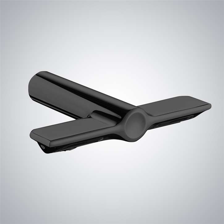 Effortless Modernity: Fontana Isernia Matte Black Touchless Faucet with Integrated Soap Dispenser and Hand Dryer