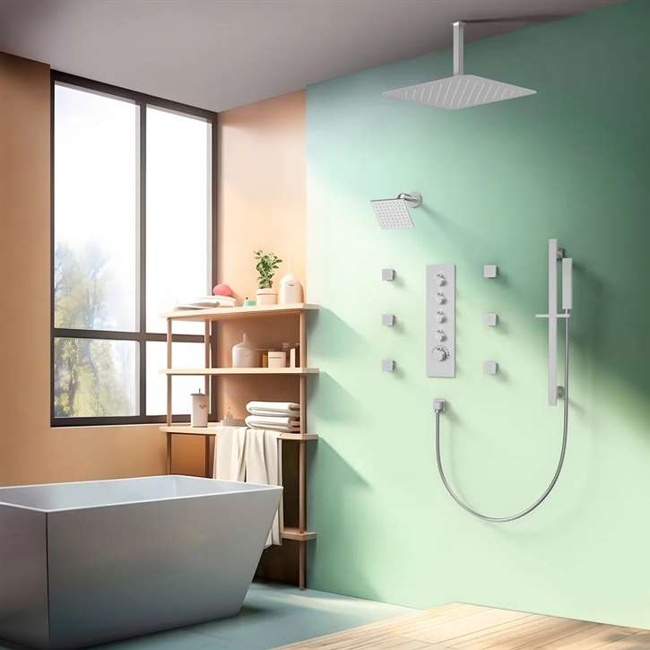 Fontana  Altamura Brushed Nickel 16 Inch Multifunction Dual Shower Head