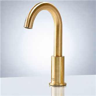 Fontana Strasbourg Brushed Gold Deck Mounted Sensor Faucet