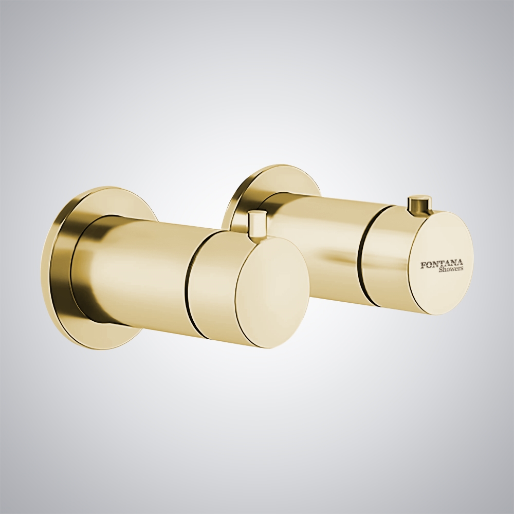 Fontana Vichy Brushed Gold Shower Mixer Two Way - Luxury & Precision