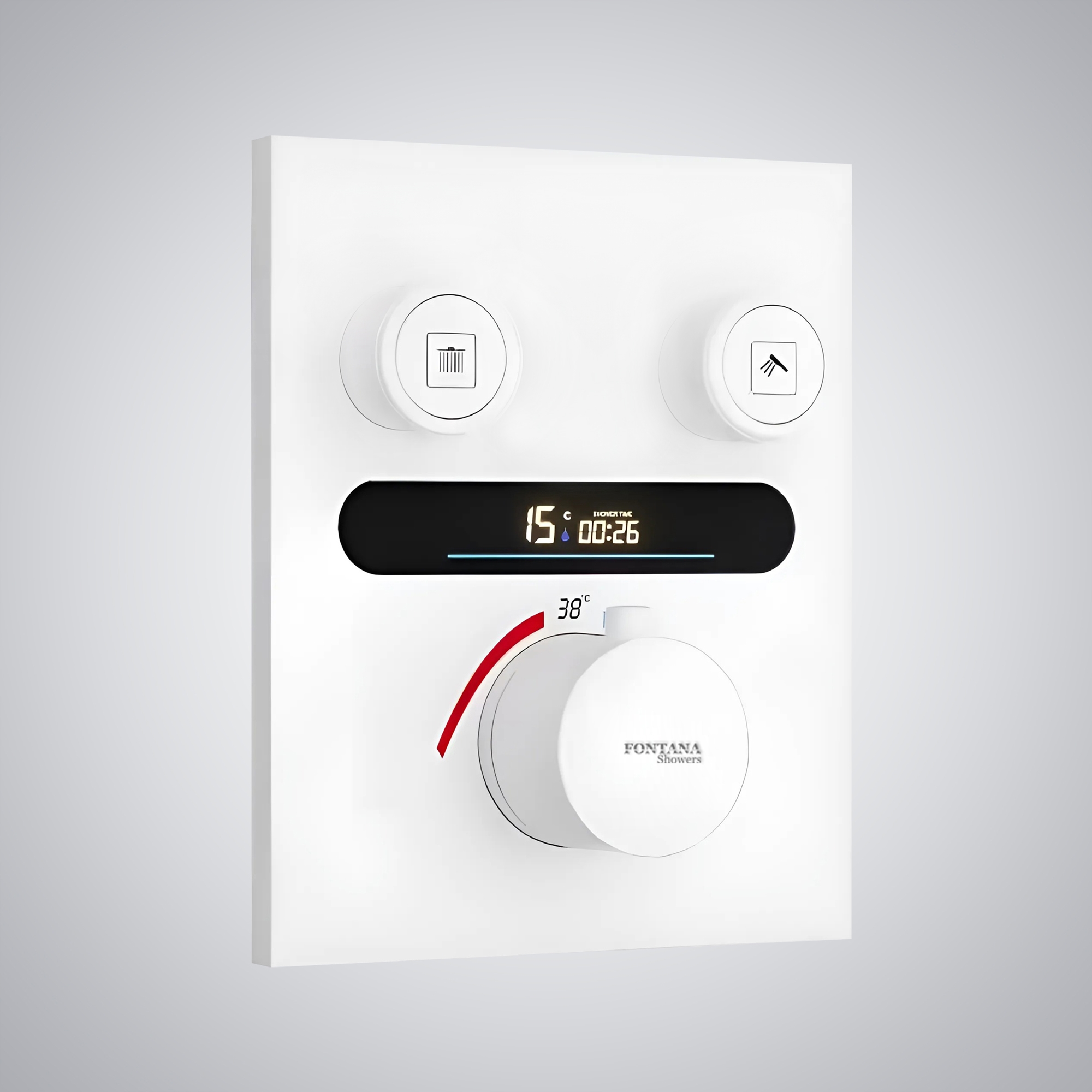 Fontana Acireale Matte White Digital Shower Mixer Dual Function